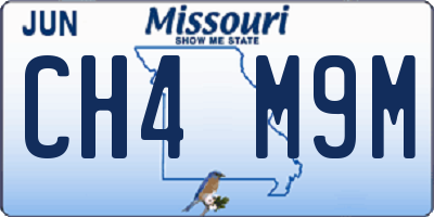 MO license plate CH4M9M
