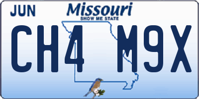 MO license plate CH4M9X