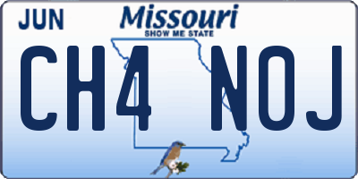 MO license plate CH4N0J