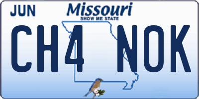MO license plate CH4N0K