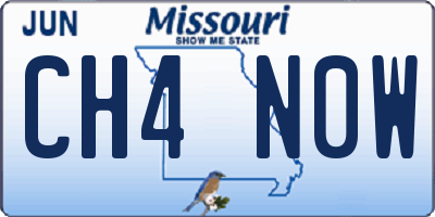MO license plate CH4N0W