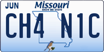 MO license plate CH4N1C