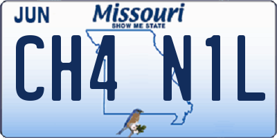 MO license plate CH4N1L