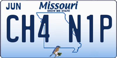MO license plate CH4N1P