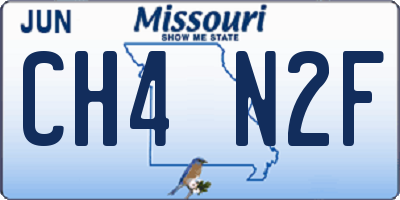 MO license plate CH4N2F