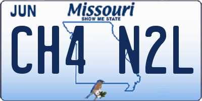 MO license plate CH4N2L