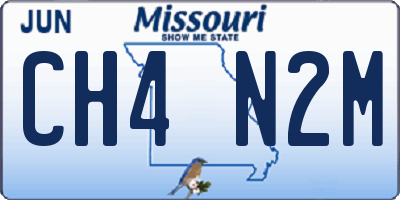 MO license plate CH4N2M
