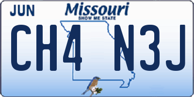MO license plate CH4N3J