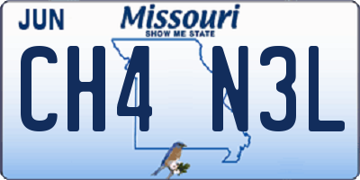 MO license plate CH4N3L