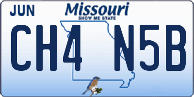 MO license plate CH4N5B