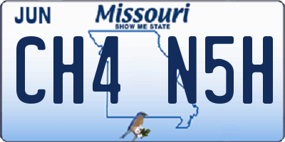 MO license plate CH4N5H