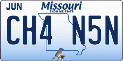 MO license plate CH4N5N