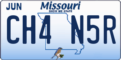 MO license plate CH4N5R