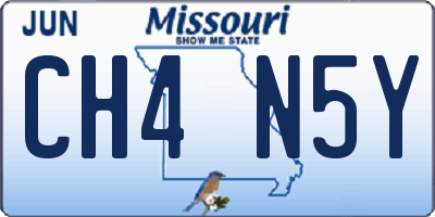 MO license plate CH4N5Y