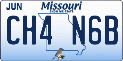 MO license plate CH4N6B