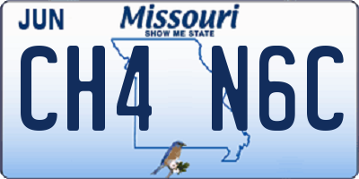 MO license plate CH4N6C