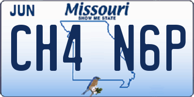 MO license plate CH4N6P