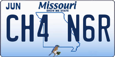 MO license plate CH4N6R
