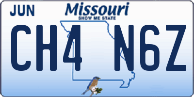MO license plate CH4N6Z