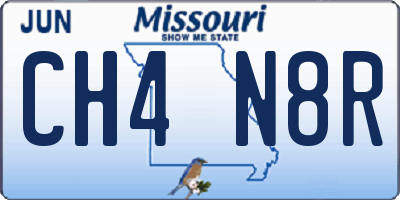 MO license plate CH4N8R