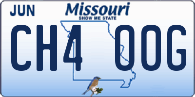 MO license plate CH4O0G