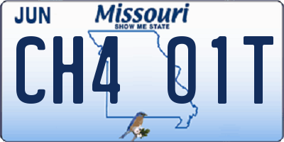 MO license plate CH4O1T