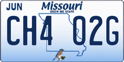 MO license plate CH4O2G