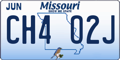 MO license plate CH4O2J
