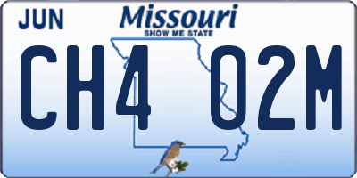 MO license plate CH4O2M