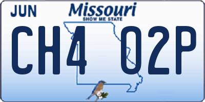 MO license plate CH4O2P