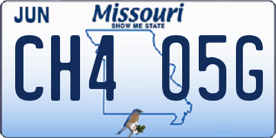 MO license plate CH4O5G