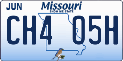 MO license plate CH4O5H