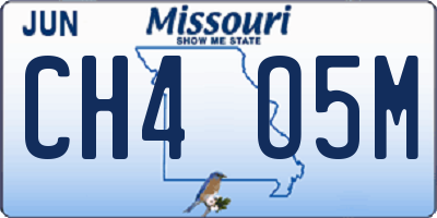 MO license plate CH4O5M