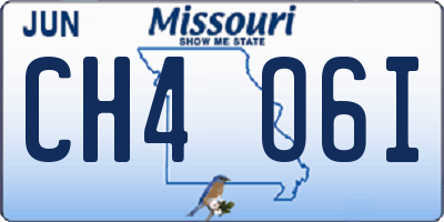 MO license plate CH4O6I
