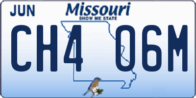 MO license plate CH4O6M