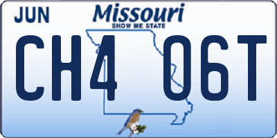 MO license plate CH4O6T