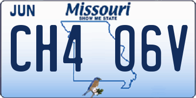 MO license plate CH4O6V