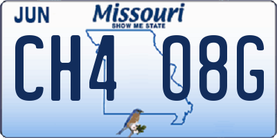 MO license plate CH4O8G