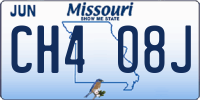 MO license plate CH4O8J