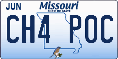 MO license plate CH4P0C