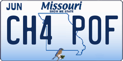 MO license plate CH4P0F
