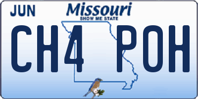 MO license plate CH4P0H