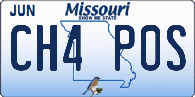 MO license plate CH4P0S