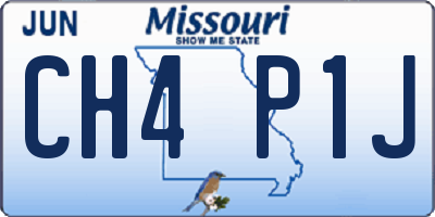 MO license plate CH4P1J