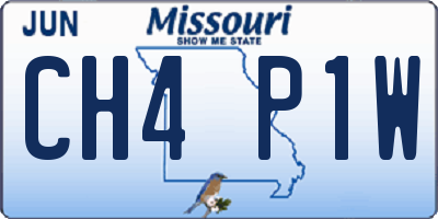 MO license plate CH4P1W