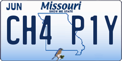 MO license plate CH4P1Y