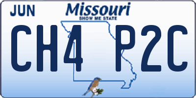 MO license plate CH4P2C