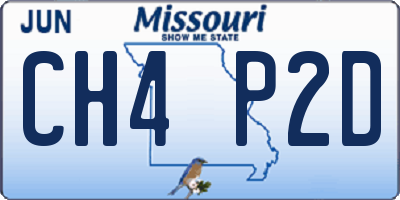 MO license plate CH4P2D