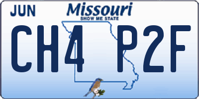 MO license plate CH4P2F