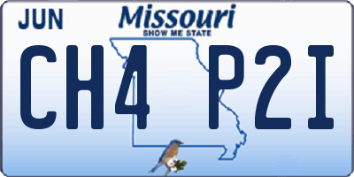 MO license plate CH4P2I